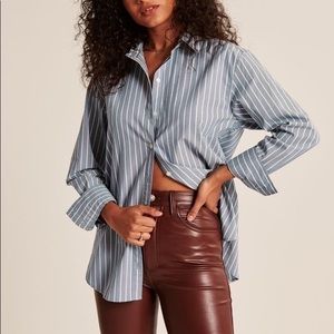 Striped Abercrombie button up shirt